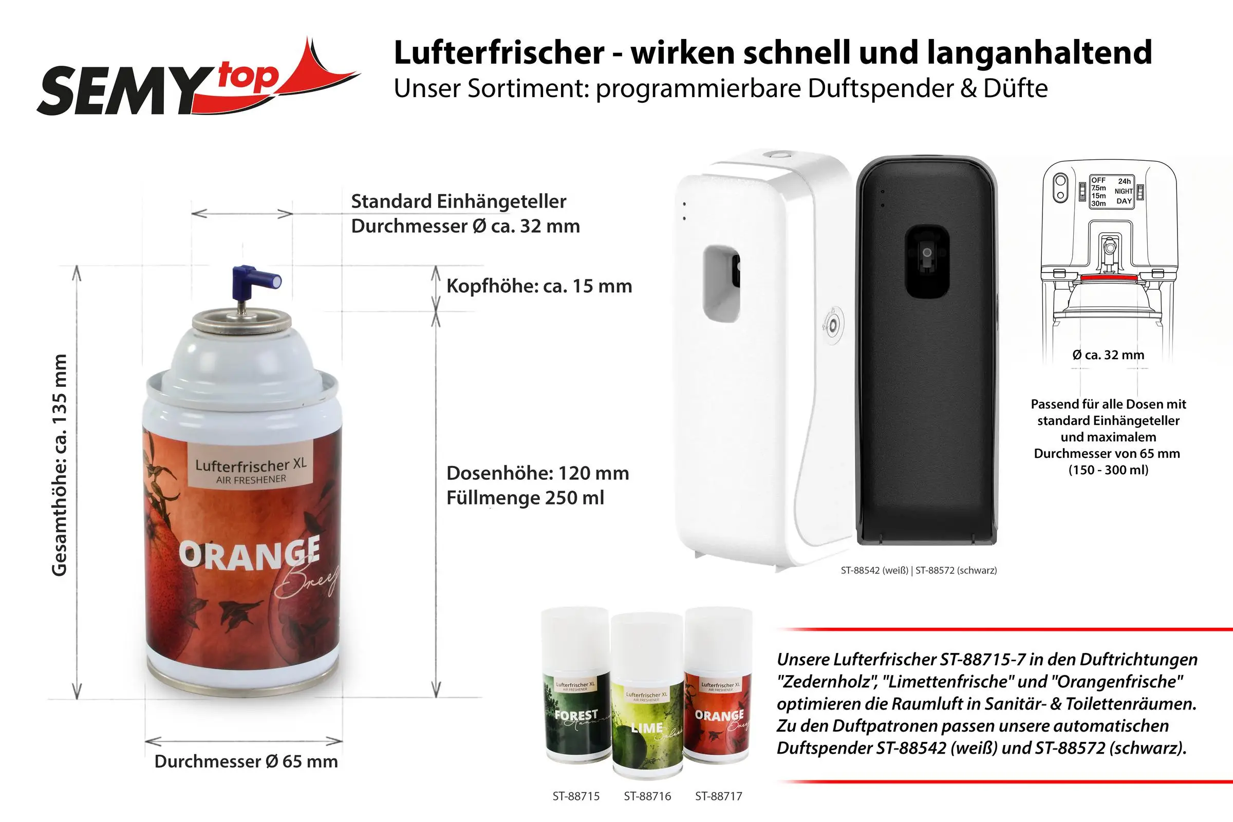 ST-88717 Lufterfrischer XL "Orange Breeze", 12 x 250 ml